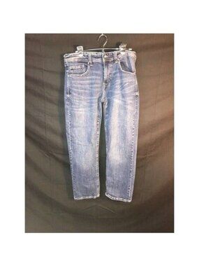 T K Axel Jeans Women 34x32 Slim Boot Cut Embroidered Denim Blue stretch